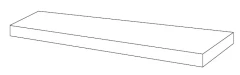 62007000166 Volcano Antracite Scalino Angolare Dx 33X120