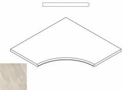  620090000197 WHITE BORDO ANGOLARE ROUND 30 60x60