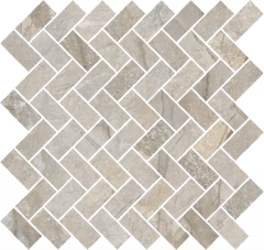 620110000215 Stellaris Elegant Silver Mosaico Cross Nat 31.5x29.7