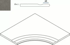 620090001036 Fume Bordo Svasato Angolare Round 60x60