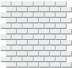 Плитка 191001T Декор Турнон белый мозаичный матовый 32x30x0,9