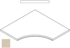 620090000395 Magnesio Bordo Angolare Round 30 60x60
