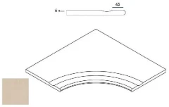 620090000394 Magnesio Bordo Svasato Angolare Round 30 60x60
