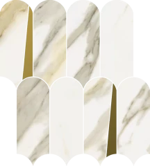 620110000230 Stellaris Calacatta Gold Mosaico Elegant Lux 32.5x36.1