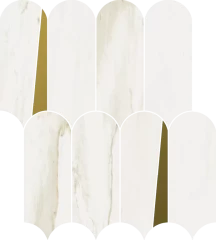 620110000231 Stellaris Carrara Ivory Mosaico Elegant Lux 32.5x36.1