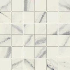 610110001060 Forte dei Marmi Panda White Mosaic Cer 30x30