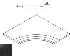  620090000224 CARBON BORDO SVASATO ANGOLARE ROUND 30 60x60