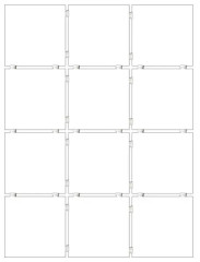 Плитка 1230T Конфетти белый полотно 3040 из 12 частей 9,9х9,9