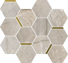 620110000224 Stellaris Elegant Silver Mosaico Chic Nat 28.3x32.8