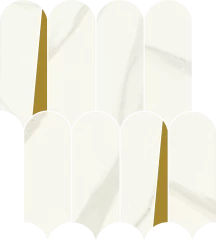 600110000948 Metropolis Calacatta Mosaico Elegant 6mm 32.5x36.1