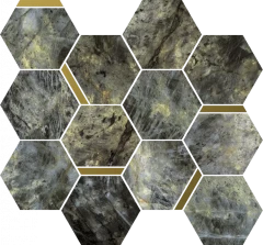  620110000228 Stellaris Madagascar Dark Mosaico Chic Nat 28.3x32.8
