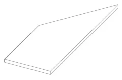 620090000916 Rinascente Grey Lineare Angolo Sx LASTRA 20mm 30x60