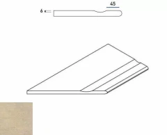  620090000248 SAND BORDO SVASATO ROUND SX 30x60