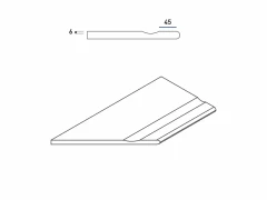 620090000754 Бортик Миллениум Блэк с выемкой закругленный левый 30x60