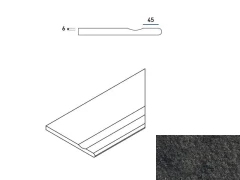 620090000665 Бортик Рум Блэк правый с выемкой закругленный X2 30x60