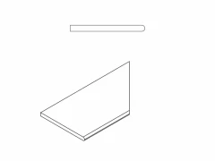  620090000756 Бортик Миллениум Блэк закругленный правый 30x60