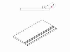 620090000747 Бортик Миллениум Сильвер грип 30x60