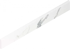 610130007449 Stellaris Statuario White Battiscopa Nat 7.2x60