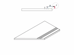  620090000625 Бортик Скайлайн Клауд левый грип X2 30x60