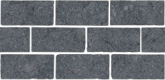 Керамогранит BR021T Бордюр Роверелла серый темный мозаичный 34,5x14,7x0,9