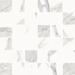 610110001135 Stellaris Statuario White Mosaico 30x30